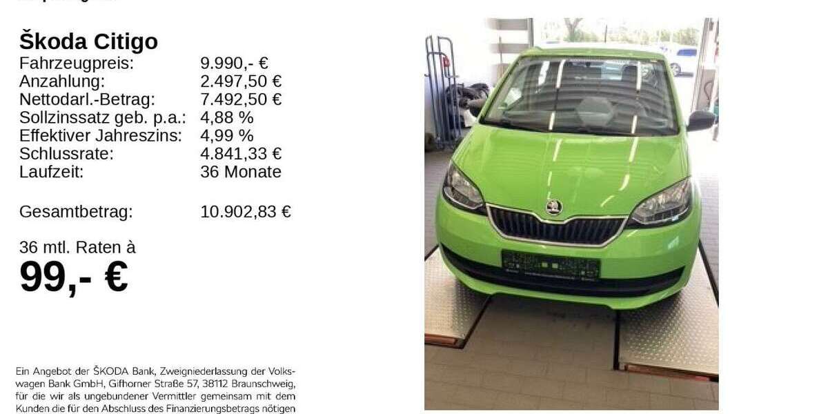 Skoda Citigo 48.843 km 9.690 &euro; Hildesheim 31137